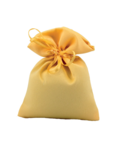 Sacchetto in raso con tirante Giallo 10x11 cm