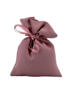 Sacchetto in raso con tirante Rosa antico 10x11 cm