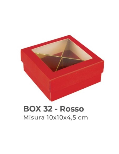 Scatola fondo e coperchio con finestra trasparente 10x10x4