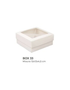 Scatola fondo e coperchio con finestra trasparente 12x12x4