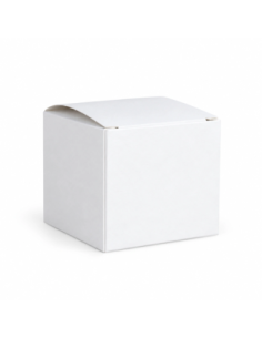 Scatola pieghevole in cartone 6x6x6 cm - bianco