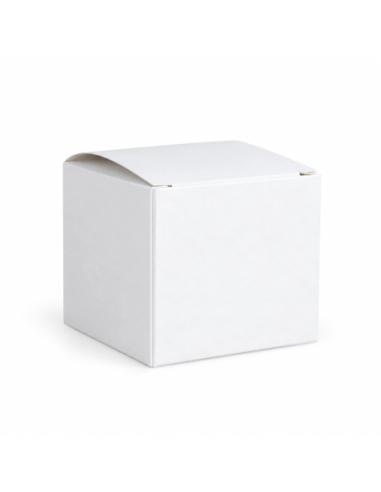 Scatola pieghevole in cartone 6x6x6 cm - bianco
