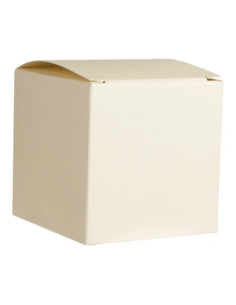 Scatola pieghevole in cartone 6x6x6 cm - crema