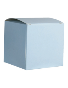 Scatola pieghevole in cartone 6x6x6 cm - celeste