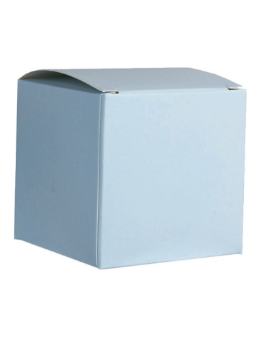 Scatola pieghevole in cartone 6x6x6 cm - celeste