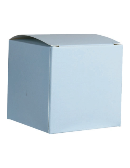 Scatola pieghevole in cartone 6x6x6 cm - celeste