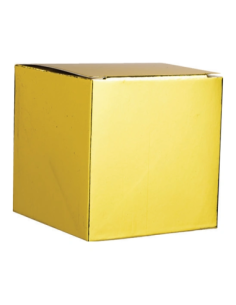 Scatola pieghevole in cartone 6x6x6 cm - oro