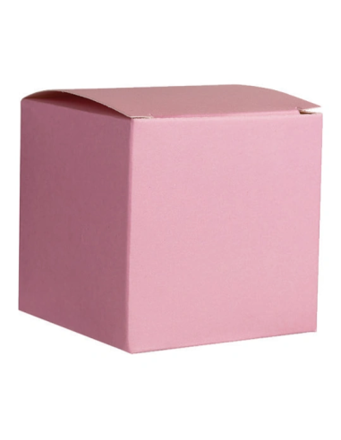 Scatola pieghevole in cartone 6x6x6 cm - rosa
