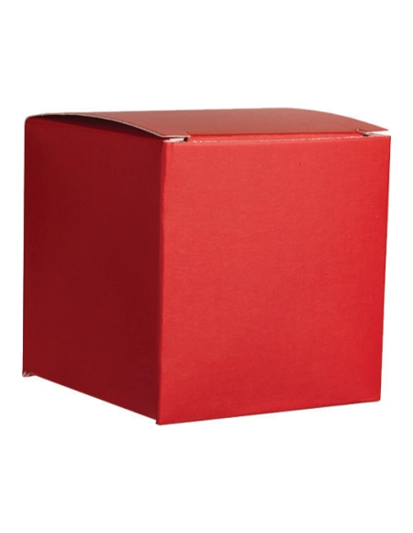 Scatola pieghevole in cartone 6x6x6 cm - rosso