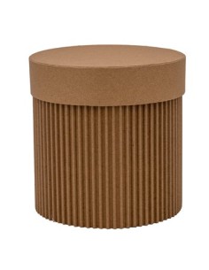 Scatola tonda in cartone corrugato con coperchio Ø 15 x h 15 cm