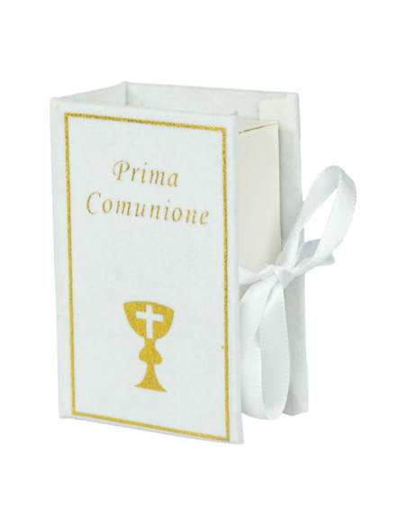 Scatolina libro Prima Comunione in cartone 5x8 cm