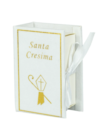 Scatolina libro Cresima in cartone 5x8 cm