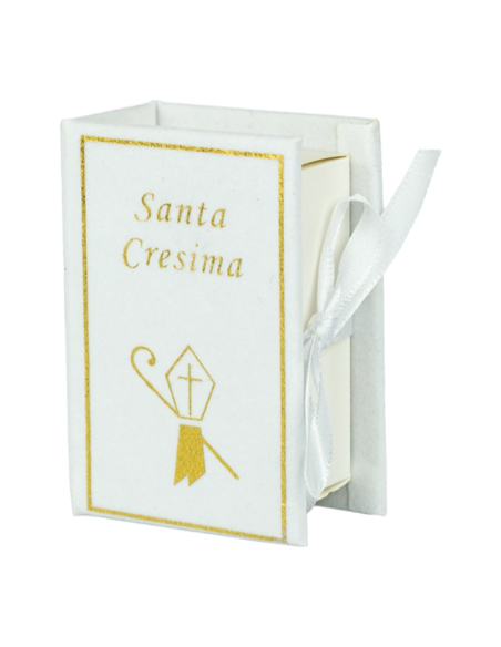 Scatolina libro Cresima in cartone 5x8 cm