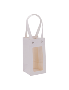 Shopper in cartone con finestra trasparente 8x8x16 cm
