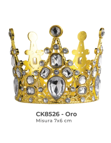 Applicazione a corona grande 7x6 cm - oro