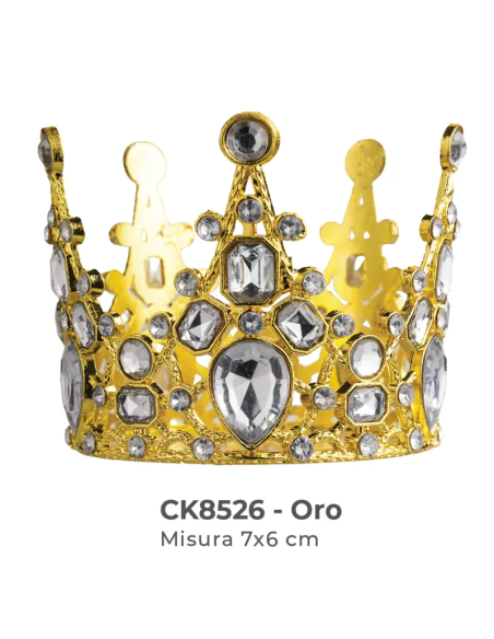 Applicazione a corona grande 7x6 cm - oro