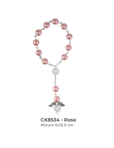Bracciale con perle e angioletto 5x12
