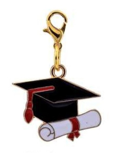 Applicazione in metallo Tocco e pergamena laurea 2x2