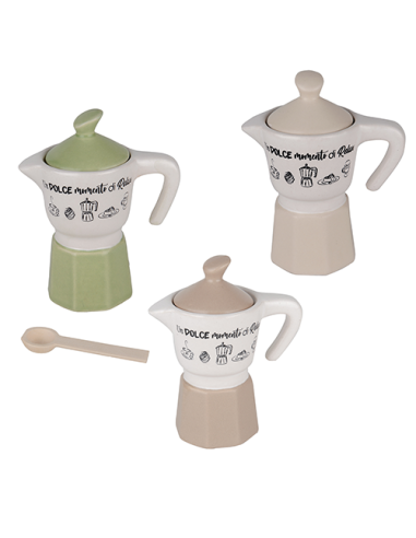 Zuccheriera Moka Modern Dolce in porcellana h 11 cm - Bomboniera Matrimonio | G3S