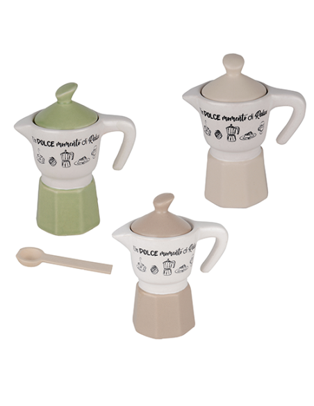 Zuccheriera Moka Modern Dolce in porcellana h 11 cm - Bomboniera Matrimonio | G3S
