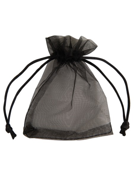 Sacchetto in Organza con Tirante 8x10 cm - Nero | G3S Ingrosso