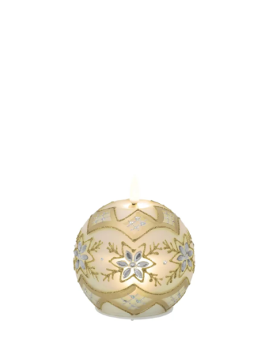 Sfera luminosa con fiammella LED Ø 10 x H 12 N8715-04 | G3S Ingrosso