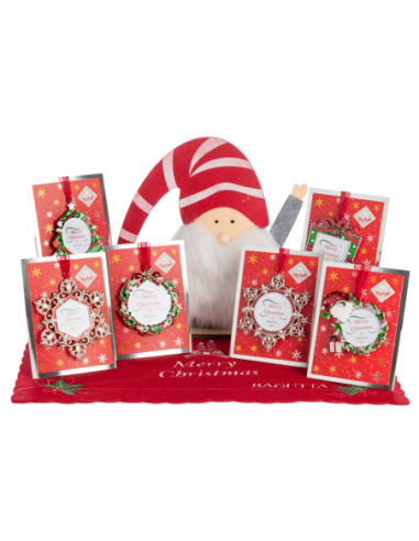 Portafoto addobbo Natale ghirlanda tonda verde N8718-03 | G3S Ingrosso