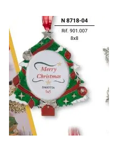 Mini portafoto natalizio da appendere albero di Natale verde e rosso 2