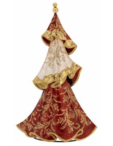 Alberello natalizio in metallo smaltato e madreperla Capiz h 46 cm