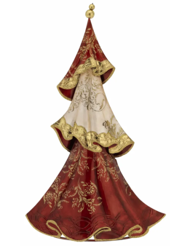 Alberello natalizio in metallo smaltato e madreperla Capiz h 61 cm