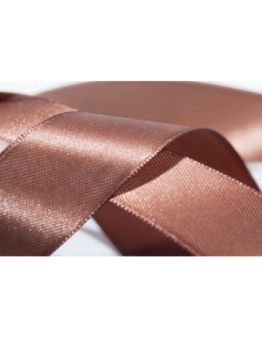 Nastro Doppio Raso 3 mm x 50 m - Marrone Scuro - vista bobina 2