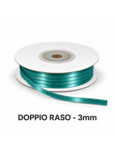 Nastro Doppio Raso 3 mm x 50 m - Ottanio - vista bobina