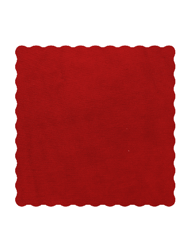 Velo Fata Quadrato Smerlato 24x24 cm - Rosso | G3S Ingrosso