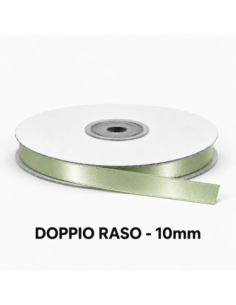 Nastro Doppio Raso 10 mm x 50 m - Verde Chiaro - vista bobina