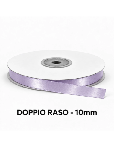 Nastro Doppio Raso 10 mm x 50 m - Lilla - vista bobina