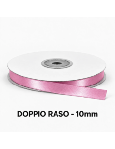 Nastro Doppio Raso 10 mm x 50 m - Fuxia - vista bobina