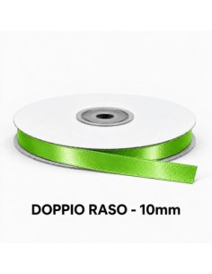 Nastro Doppio Raso 10 mm x 50 m - Verde Napoli - vista bobina