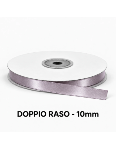 Nastro Doppio Raso 10 mm x 50 m - Cipria - vista bobina