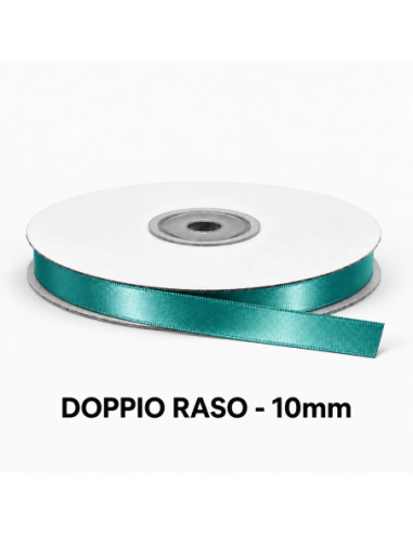 Nastro Doppio Raso 10 mm x 50 m - Ottanio - vista bobina