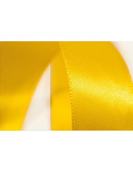 Nastro Doppio Raso 15 mm x 50 m - Giallo Intenso - dettaglio nastro Giallo Intenso