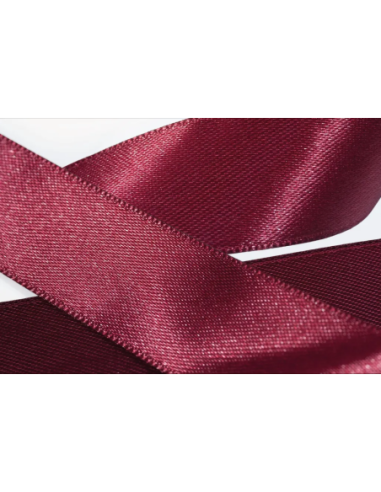 Nastro Doppio Raso 15 mm x 50 m - Bordeaux - dettaglio nastro Bordeaux