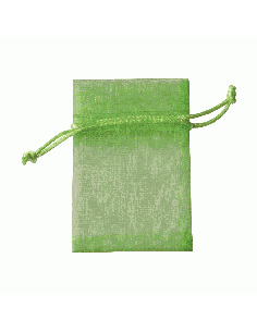 Sacchetto in Organza con Tirante 8x10 cm - Verde Napoli | G3S Ingrosso