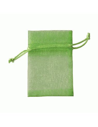Sacchetto in Organza con Tirante 8x10 cm - Verde Napoli | G3S Ingrosso