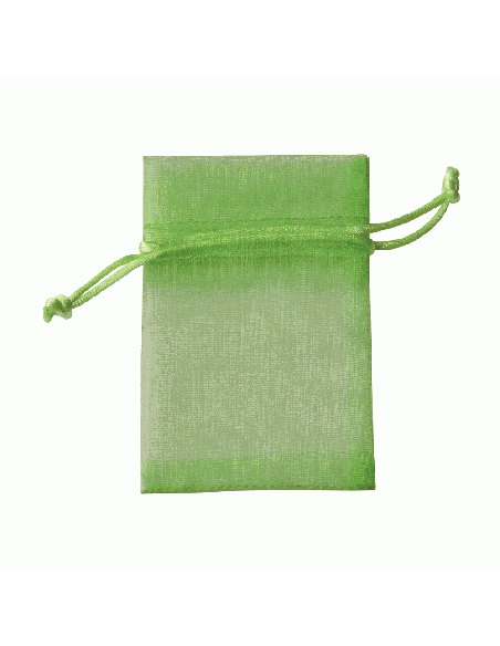 Sacchetto in Organza con Tirante 8x10 cm - Verde Napoli | G3S Ingrosso