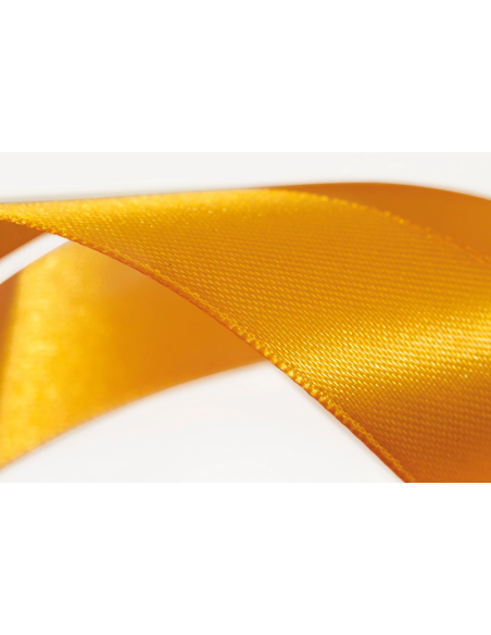 Nastro Doppio Raso 25 mm x 50 m - Giallo Arancio - dettaglio nastro Giallo Arancio