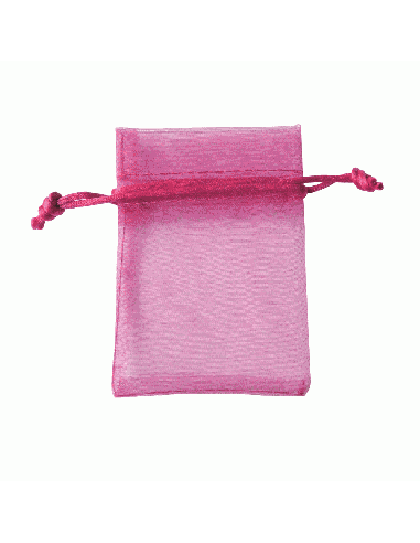 Sacchetto in Organza con Tirante 8x10 cm - Fuxia | G3S Ingrosso