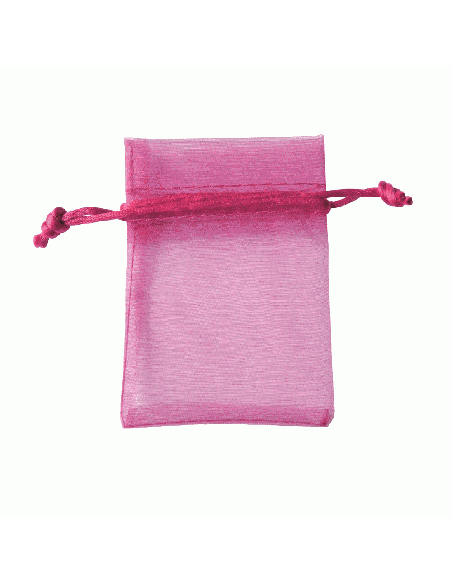 Sacchetto in Organza con Tirante 8x10 cm - Fuxia | G3S Ingrosso