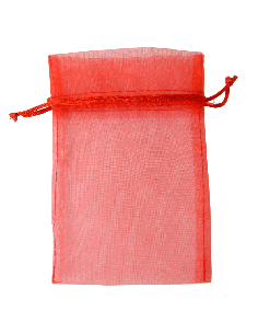 Sacchetto in Organza con Tirante 10x15 cm - Rosso | G3S Ingrosso