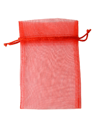 Sacchetto in Organza con Tirante 10x15 cm - Rosso | G3S Ingrosso