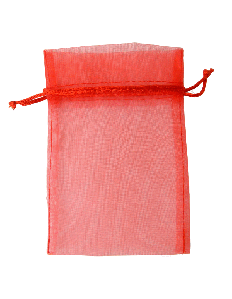 Sacchetto in Organza con Tirante 10x15 cm - Rosso | G3S Ingrosso